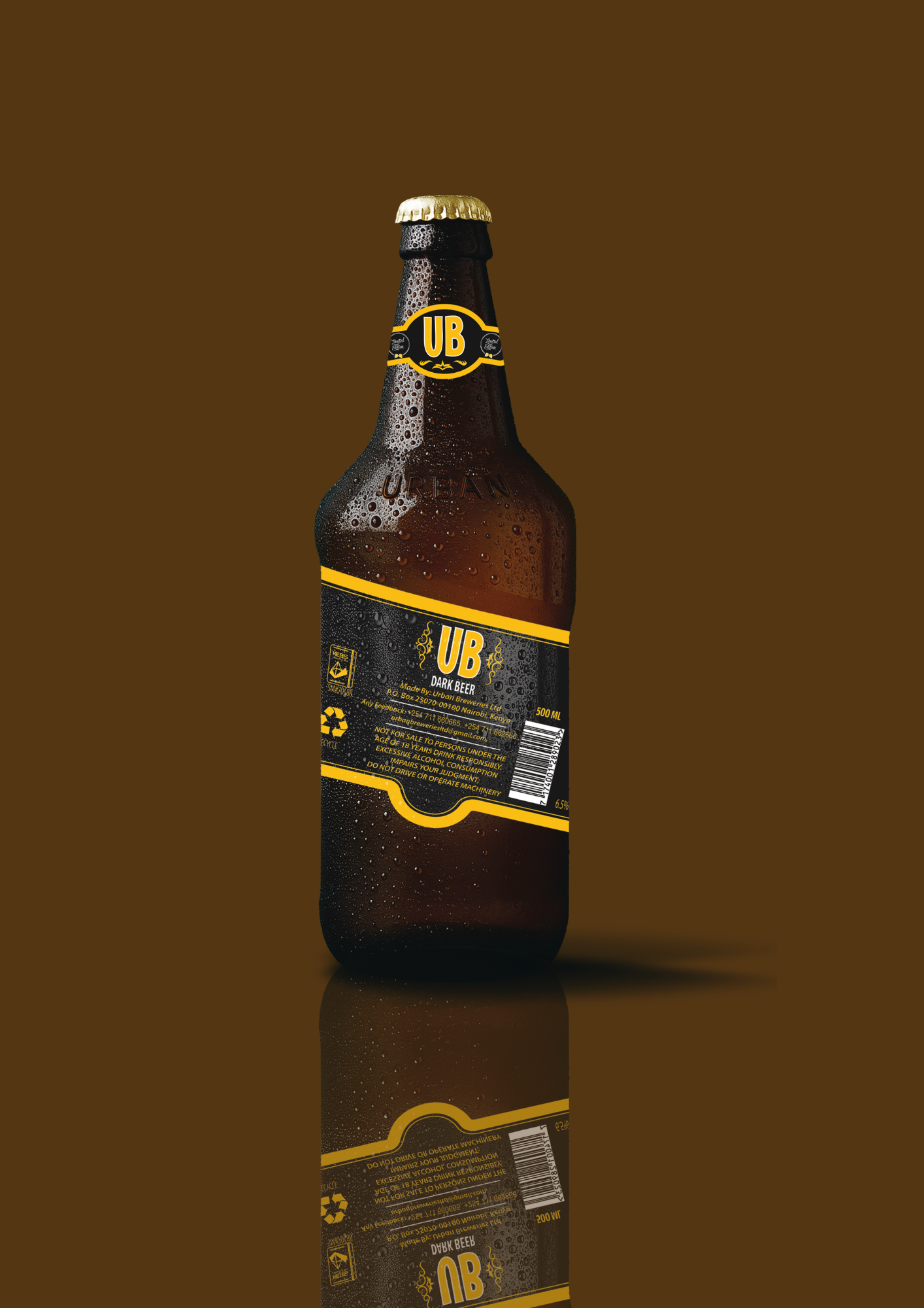 UB DARK BEER Craft - Back